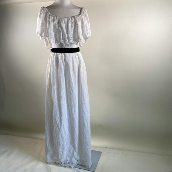 Vintage boho off the shoulder gown dress - Picture 1 of 7